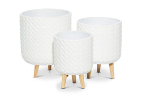 Johnson Planter SET OF 3 WHITE