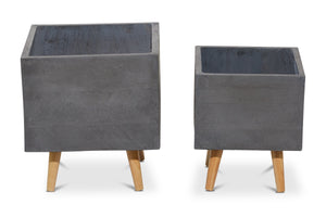 Maddox Planter SET OF 2 GREY