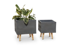 Maddox Planter SET OF 2 GREY