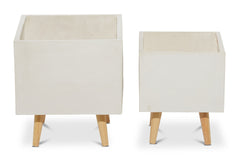 Maddox Planter SET OF 2 WHITE