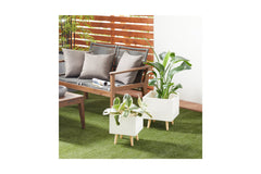 Maddox Planter SET OF 2 WHITE