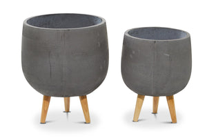 Marcelo Planter SET OF 2 GREY