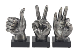 Lennon Sculpture SET OF 3 PEWTER