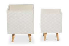 Sophia Planter SET OF 2 WHITE