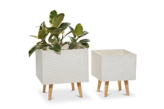 Sophia Planter SET OF 2 WHITE