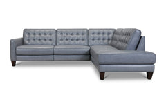Toranado 2pc Leather Sectional with Power Footrests