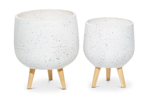 Washington Planter SET OF 2 WHITE