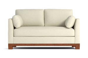 Avalon Apartment Size Sleeper Sofa :: Leg Finish: Pecan / Sleeper Option: Deluxe Innerspring Mattress