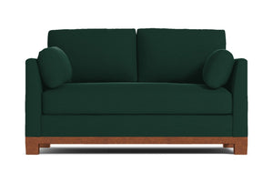 Avalon Twin Size Sleeper Sofa :: Leg Finish: Pecan / Sleeper Option: Memory Foam Mattress