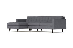Beverly 2pc Sectional Sofa :: Leg Finish: Espresso / Configuration: LAF - Chaise on the Left
