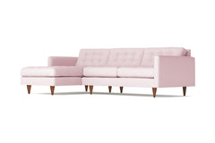 Beverly 2pc Sectional Sofa :: Leg Finish: Pecan / Configuration: LAF - Chaise on the Left