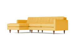 Beverly 2pc Sectional Sofa :: Leg Finish: Pecan / Configuration: LAF - Chaise on the Left