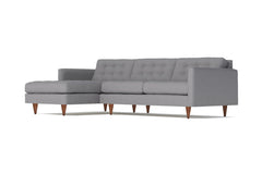 Beverly 2pc Sectional Sofa :: Leg Finish: Pecan / Configuration: LAF - Chaise on the Left