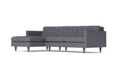 Beverly 2pc Sectional Sofa :: Leg Finish: Pecan / Configuration: LAF - Chaise on the Left