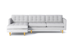 Beverly 2pc Sectional Sofa :: Leg Finish: Natural / Configuration: LAF - Chaise on the Left
