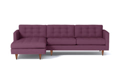 Beverly 2pc Sectional Sofa :: Leg Finish: Pecan / Configuration: LAF - Chaise on the Left