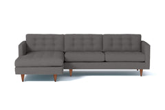 Beverly 2pc Sectional Sofa :: Leg Finish: Pecan / Configuration: LAF - Chaise on the Left
