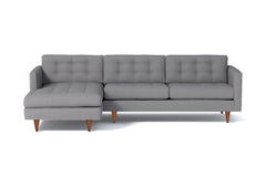 Beverly 2pc Sectional Sofa :: Leg Finish: Pecan / Configuration: LAF - Chaise on the Left