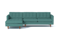 Beverly 2pc Sectional Sofa :: Leg Finish: Pecan / Configuration: LAF - Chaise on the Left