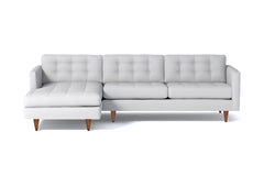 Beverly 2pc Sectional Sofa :: Leg Finish: Pecan / Configuration: LAF - Chaise on the Left