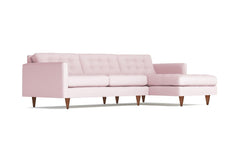 Beverly 2pc Sectional Sofa :: Leg Finish: Pecan / Configuration: RAF - Chaise on the Right
