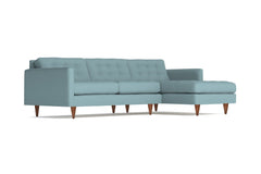 Beverly 2pc Sectional Sofa :: Leg Finish: Pecan / Configuration: RAF - Chaise on the Right