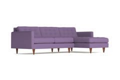 Beverly 2pc Sectional Sofa :: Leg Finish: Pecan / Configuration: RAF - Chaise on the Right