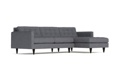 Beverly 2pc Sectional Sofa :: Leg Finish: Espresso / Configuration: RAF - Chaise on the Right