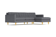Beverly 2pc Sectional Sofa :: Leg Finish: Natural / Configuration: RAF - Chaise on the Right