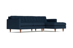 Beverly 2pc Sectional Sofa :: Leg Finish: Pecan / Configuration: RAF - Chaise on the Right