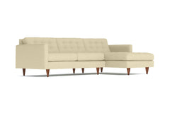 Beverly 2pc Sectional Sofa :: Leg Finish: Pecan / Configuration: RAF - Chaise on the Right