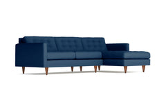 Beverly 2pc Sectional Sofa :: Leg Finish: Pecan / Configuration: RAF - Chaise on the Right