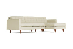 Beverly 2pc Sectional Sofa :: Leg Finish: Pecan / Configuration: RAF - Chaise on the Right