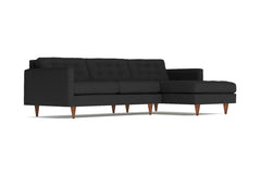 Beverly 2pc Sectional Sofa :: Leg Finish: Pecan / Configuration: RAF - Chaise on the Right