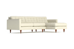 Beverly 2pc Sectional Sofa :: Leg Finish: Pecan / Configuration: RAF - Chaise on the Right