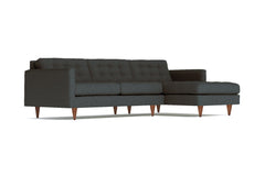 Beverly 2pc Sectional Sofa :: Leg Finish: Pecan / Configuration: RAF - Chaise on the Right