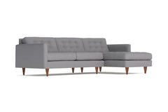 Beverly 2pc Sectional Sofa :: Leg Finish: Pecan / Configuration: RAF - Chaise on the Right