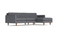 Beverly 2pc Sectional Sofa :: Leg Finish: Pecan / Configuration: RAF - Chaise on the Right