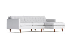 Beverly 2pc Sectional Sofa :: Leg Finish: Pecan / Configuration: RAF - Chaise on the Right