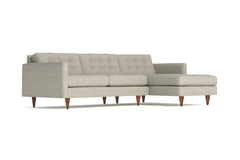 Beverly 2pc Sectional Sofa :: Leg Finish: Pecan / Configuration: RAF - Chaise on the Right