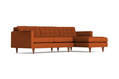 Beverly 2pc Sectional Sofa :: Leg Finish: Pecan / Configuration: RAF - Chaise on the Right