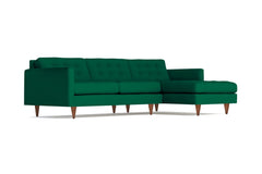 Beverly 2pc Sectional Sofa :: Leg Finish: Pecan / Configuration: RAF - Chaise on the Right