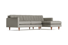 Beverly 2pc Sectional Sofa :: Leg Finish: Pecan / Configuration: RAF - Chaise on the Right