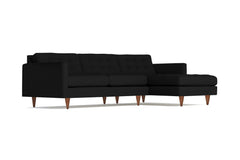 Beverly 2pc Sectional Sofa :: Leg Finish: Pecan / Configuration: RAF - Chaise on the Right