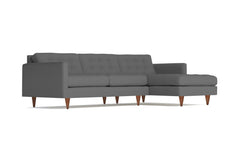 Beverly 2pc Sectional Sofa :: Leg Finish: Pecan / Configuration: RAF - Chaise on the Right