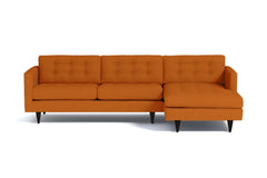 Beverly 2pc Sectional Sofa :: Leg Finish: Espresso / Configuration: RAF - Chaise on the Right