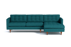 Beverly 2pc Sectional Sofa :: Leg Finish: Pecan / Configuration: RAF - Chaise on the Right