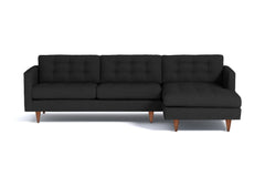 Beverly 2pc Sectional Sofa :: Leg Finish: Pecan / Configuration: RAF - Chaise on the Right