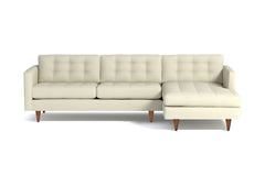 Beverly 2pc Sectional Sofa :: Leg Finish: Pecan / Configuration: RAF - Chaise on the Right