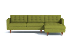 Beverly 2pc Sectional Sofa :: Leg Finish: Pecan / Configuration: RAF - Chaise on the Right